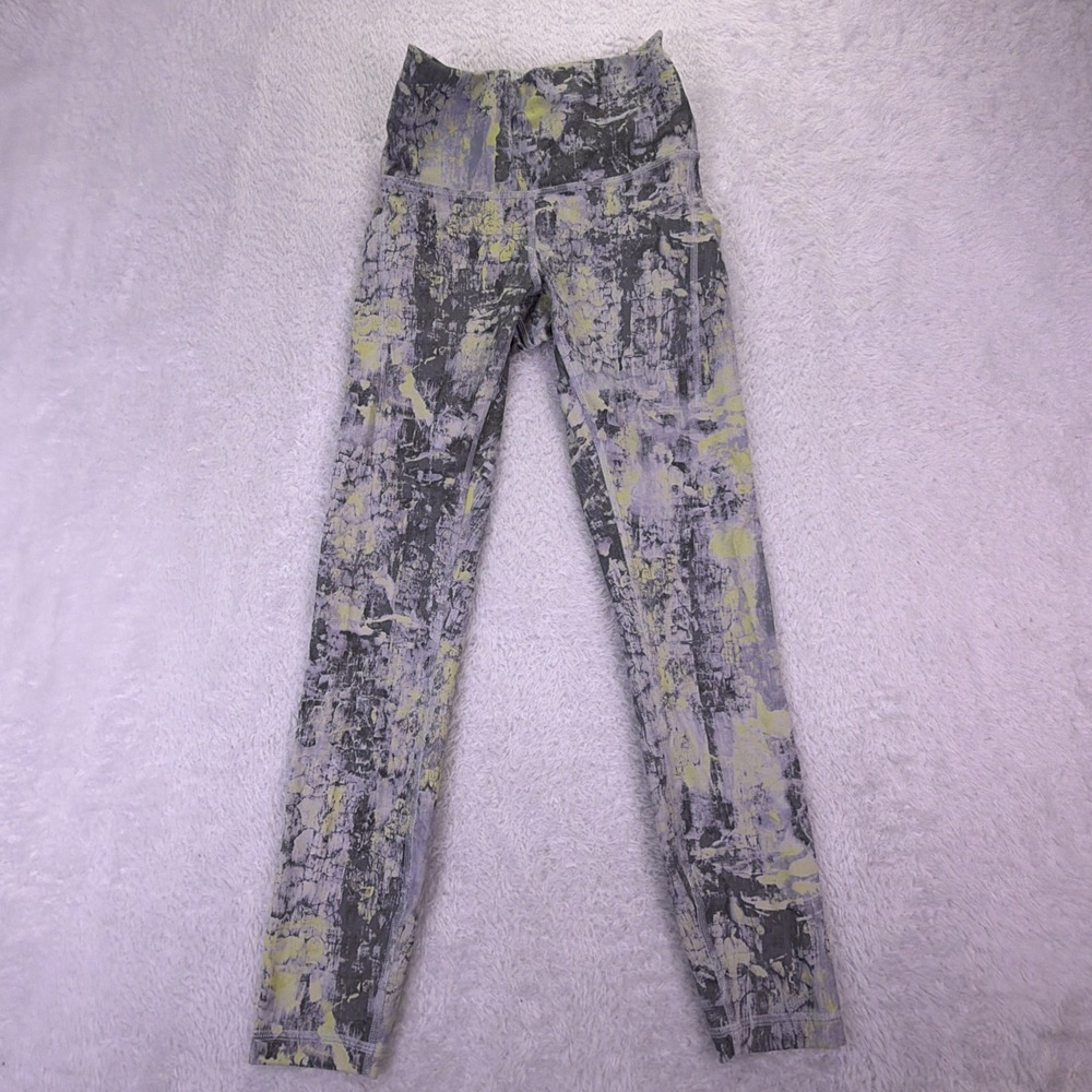 Lululemon Women's Sz 4 Wunder Train HR Tight Cinder Grain Smoked Spruce Multi
